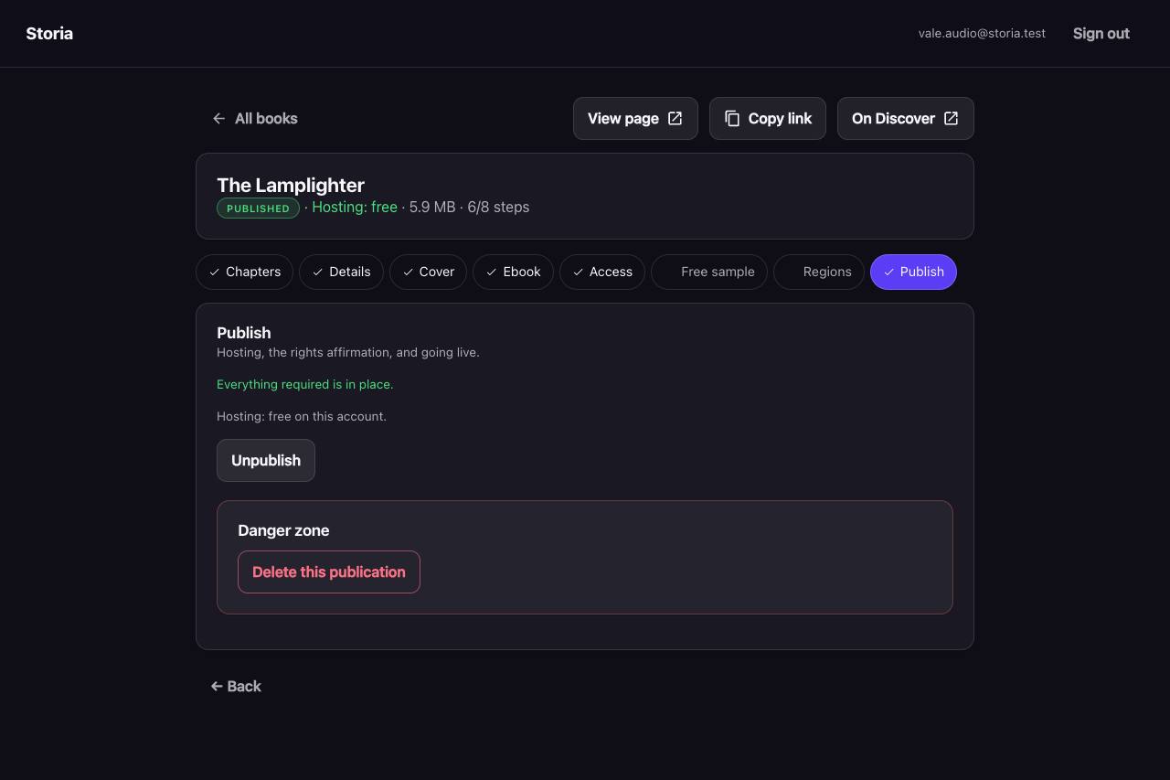 Going live is a decision, not a lock-in