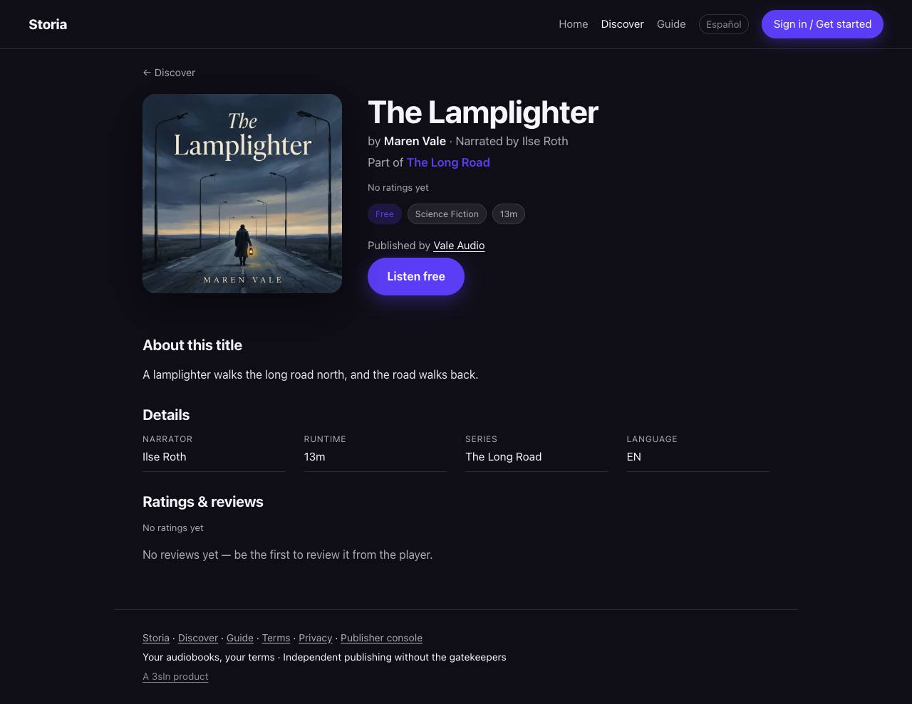 Your title’s own page